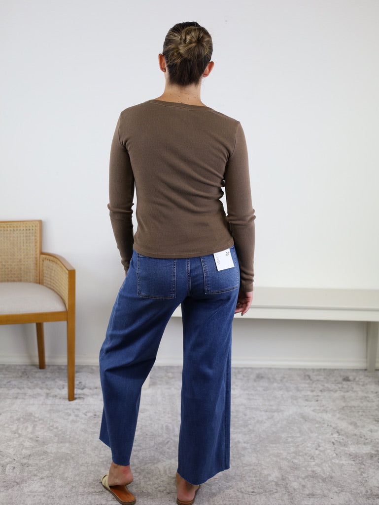Brady High Rise Wide Leg Denim