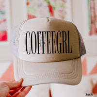 Chloe Vs Tank - CoffeeGrl Trucker Hat *10 Colors: Brown/Tan