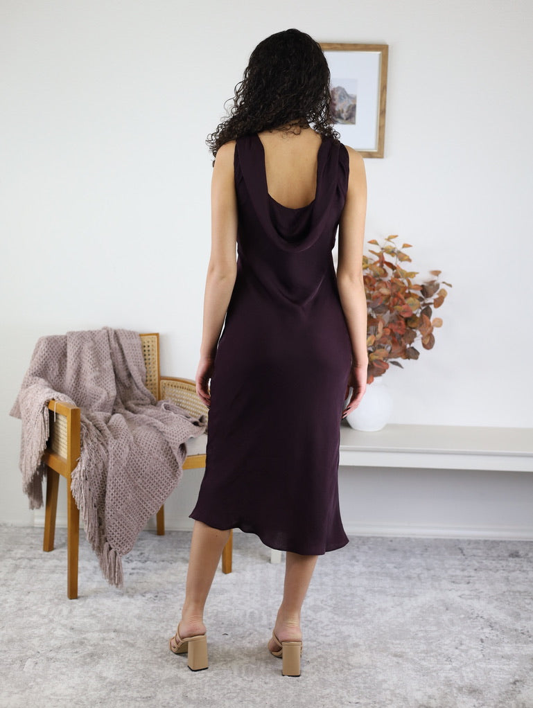 Bobbi Drape Back Midi Dress