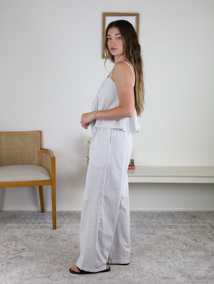 Cece Striped Cami Top and Pant Set