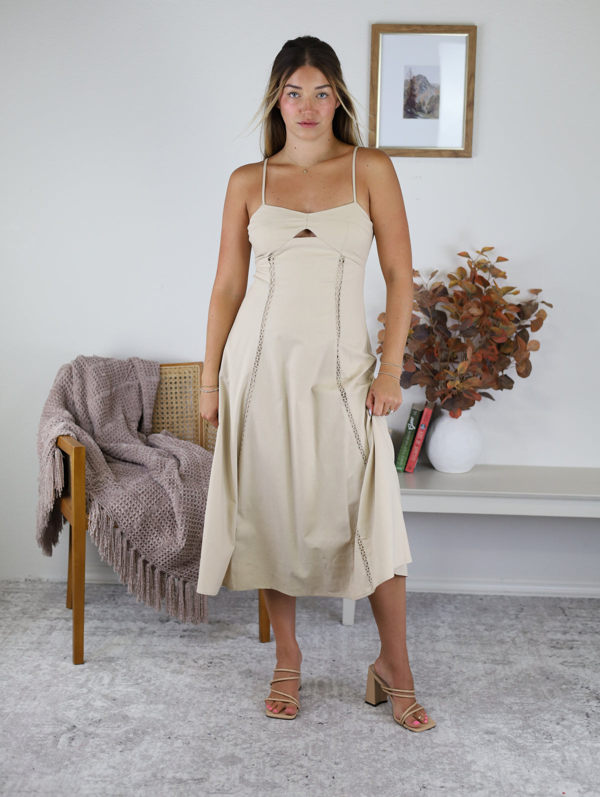 Emma A Line Midi Dress