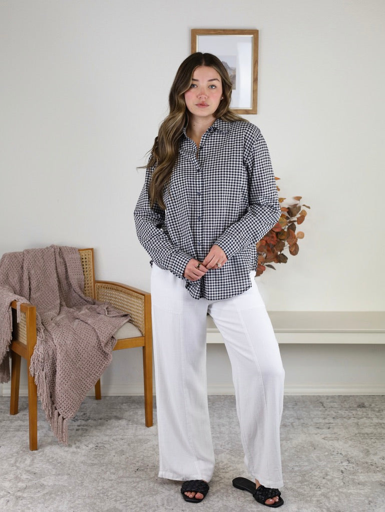 Seaport Button Up Top