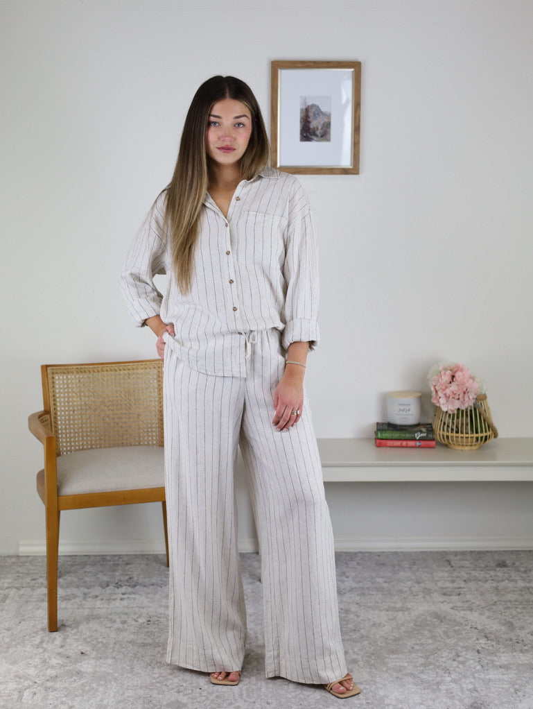 Alfie Striped Button Up