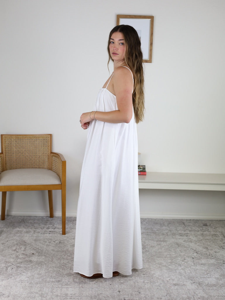 Pencie Pleated Maxi Dress