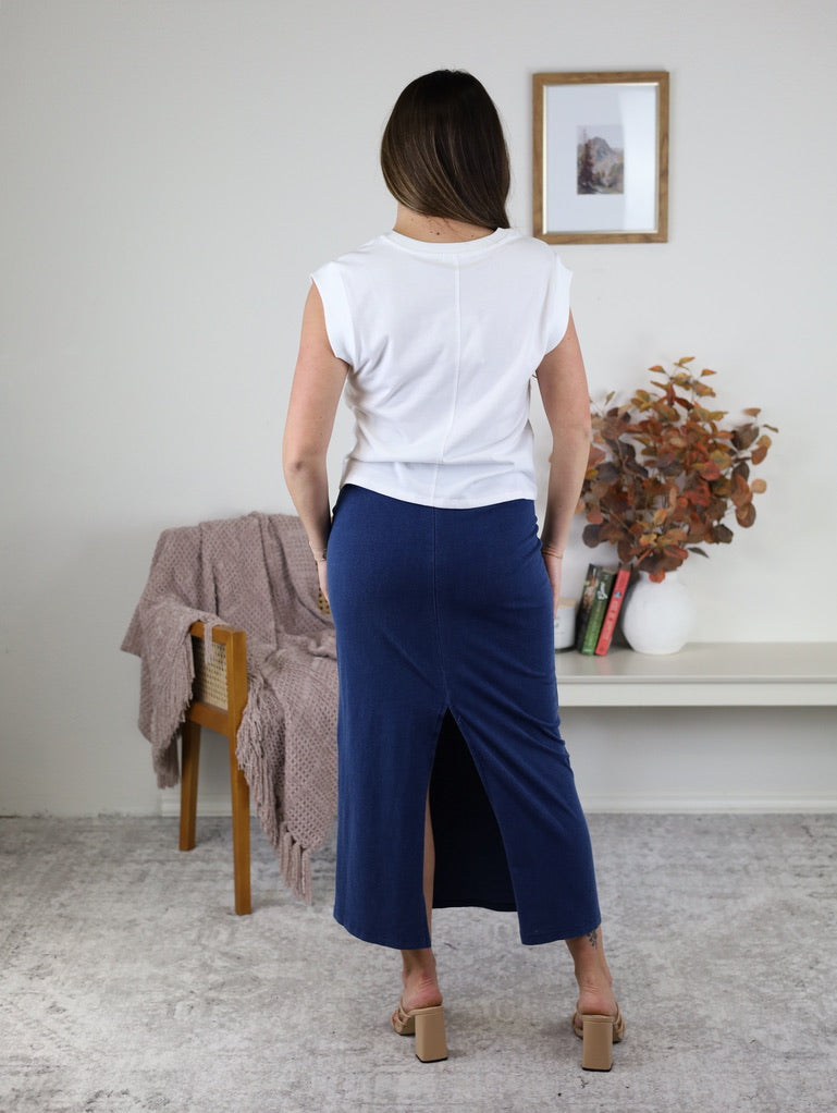 Z Supply - Gail Jersey Denim Midi Skirt