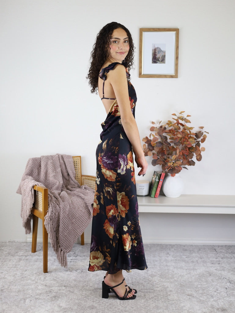 Nightfall Floral Midi Dress