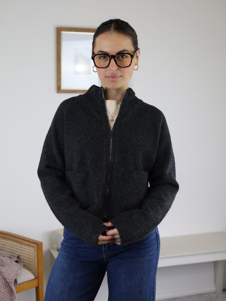 London Zip Up Sweater Jacket