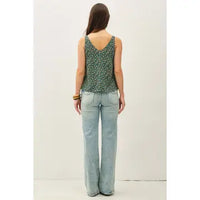Paige Ruffle Tank - Green