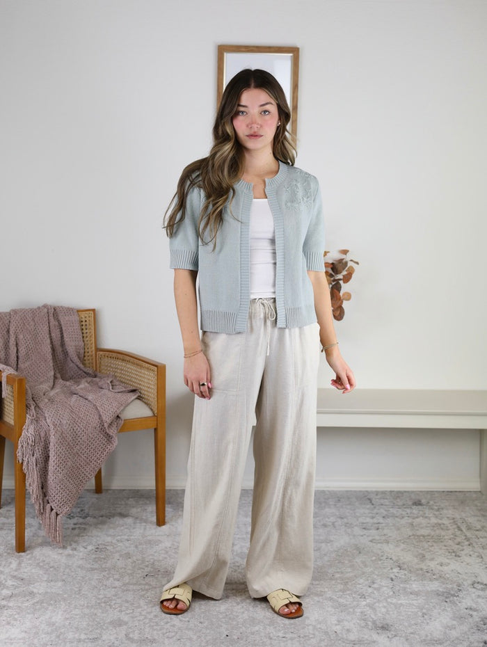 Samantha Daisy Embroidered Cardigan