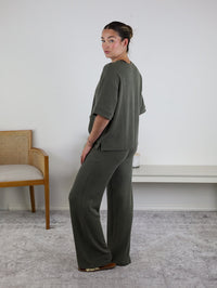 Francis Ribbed Lounge Set, side view