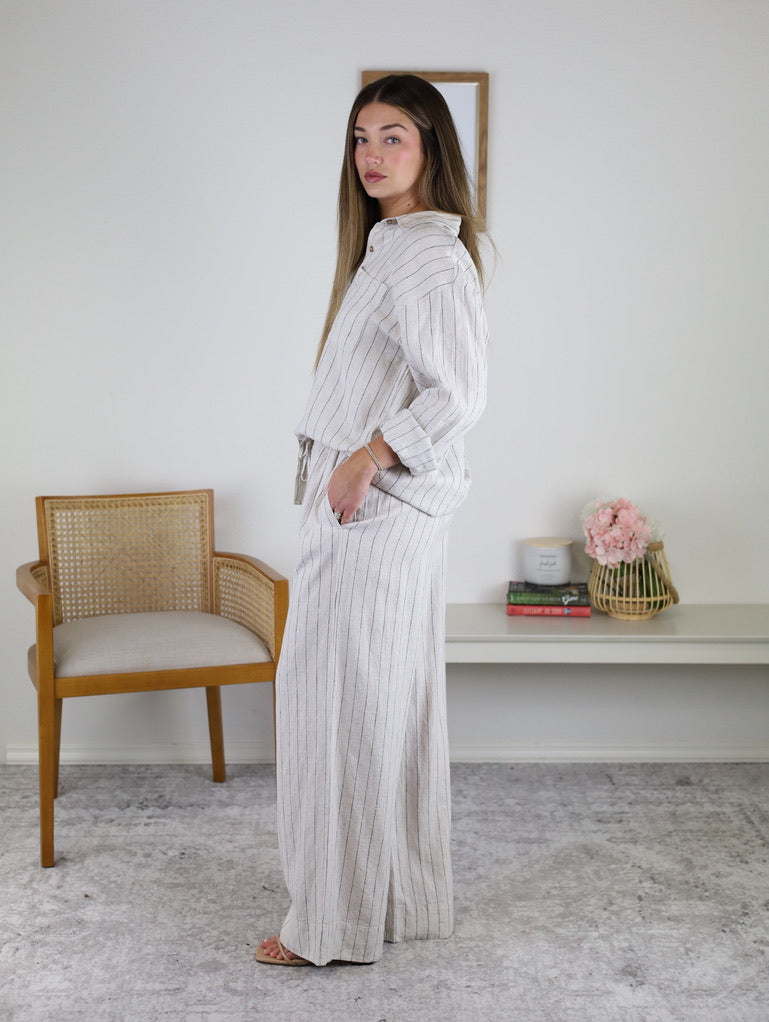 Alfie Striped Button Up