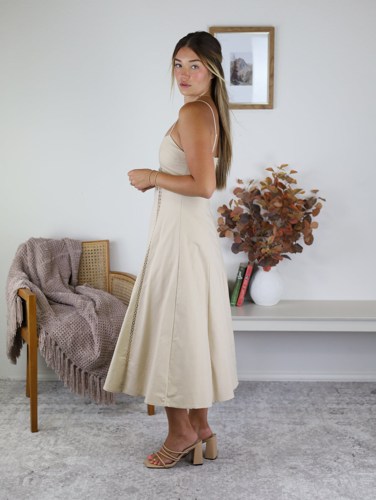 Emma A Line Midi Dress