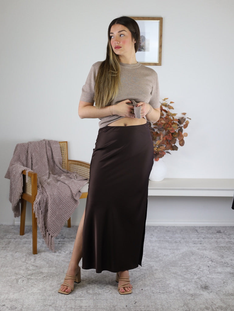 Raya Satin Maxi Skirt