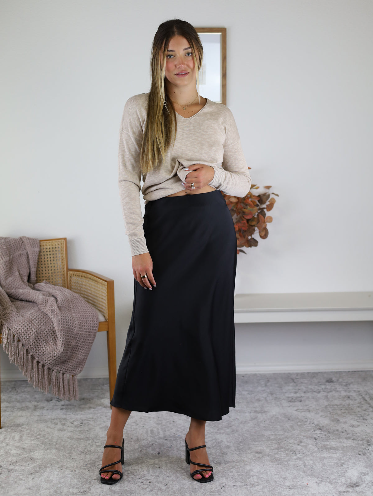 Z Supply - Izabel Luxe Satin Skirt