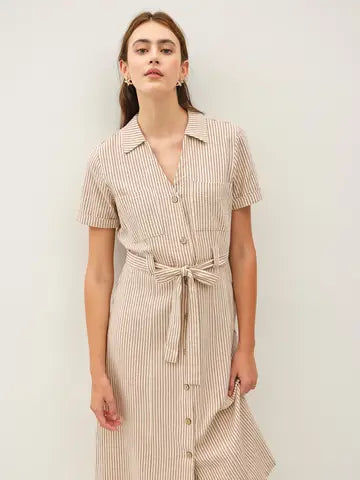 Ensley Striped Midi Dress
