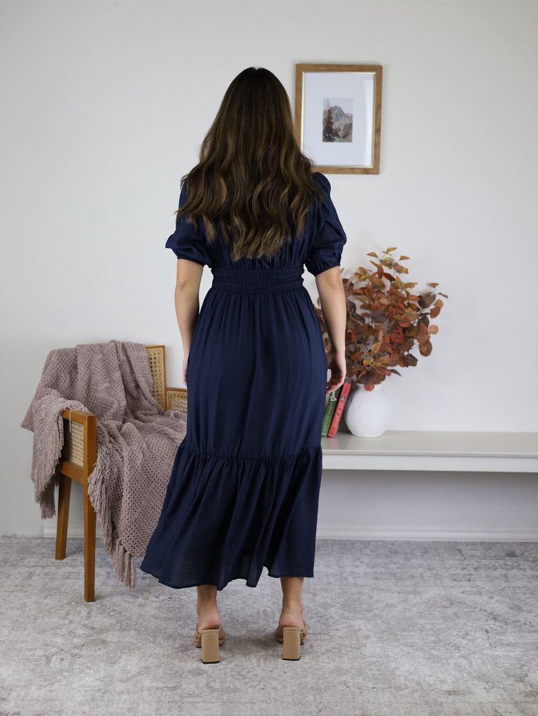 Midnight Garden Midi Dress