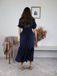 Midnight Garden Midi Dress