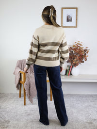 Arie Striped Sweater - Camel - Final Sale
