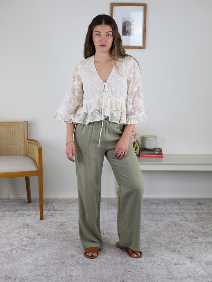 Deanna Linen Blend Pant