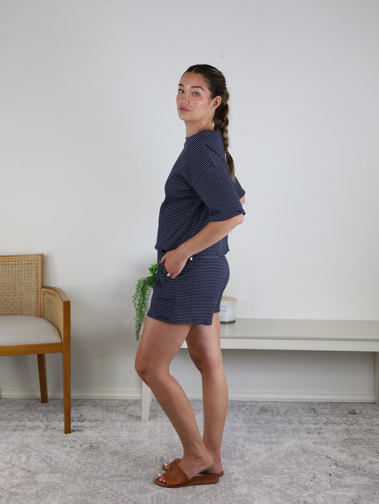 Urban Striped Two-Piece Lounge Set