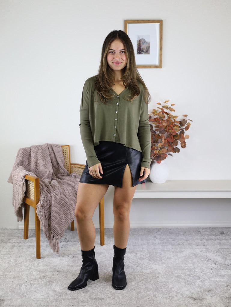 Sheila Mini Pleather Skirt - Final Sale