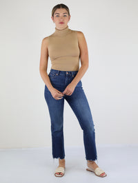 Madalyn Sleeveless Mock-Neck Knitted Bodysuit