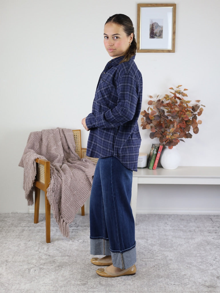 Denver Oversized Flannel Shirt - Final Sale