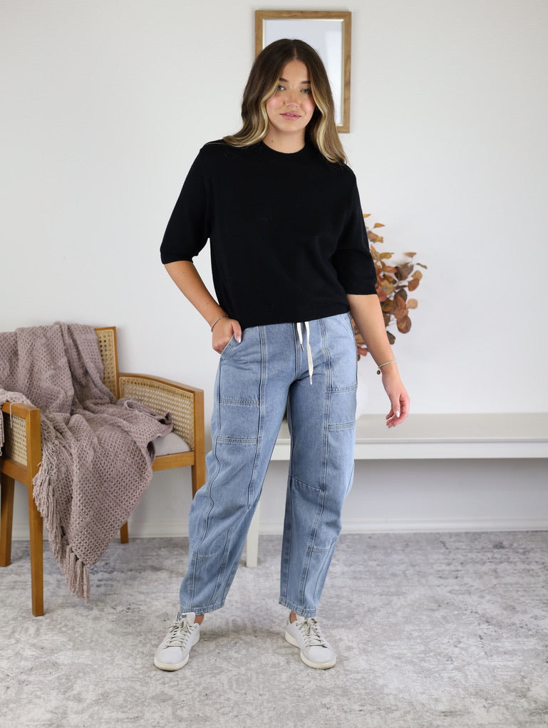 Bobbi Mid Rise Barrel Jeans - Final Sale