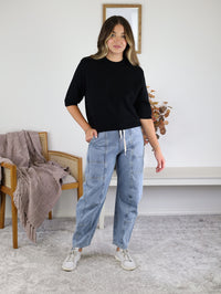Bobbi Mid Rise Barrel Jeans - Final Sale
