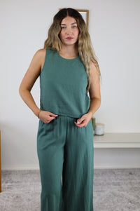 Scout Linen Pant - Everglade