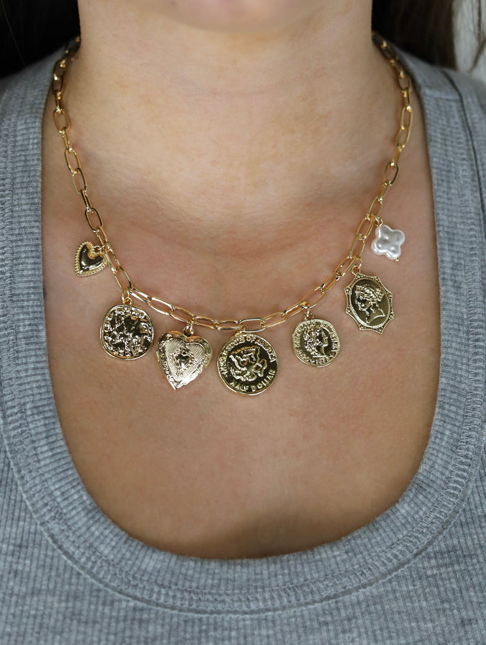 Coin Charm Necklace