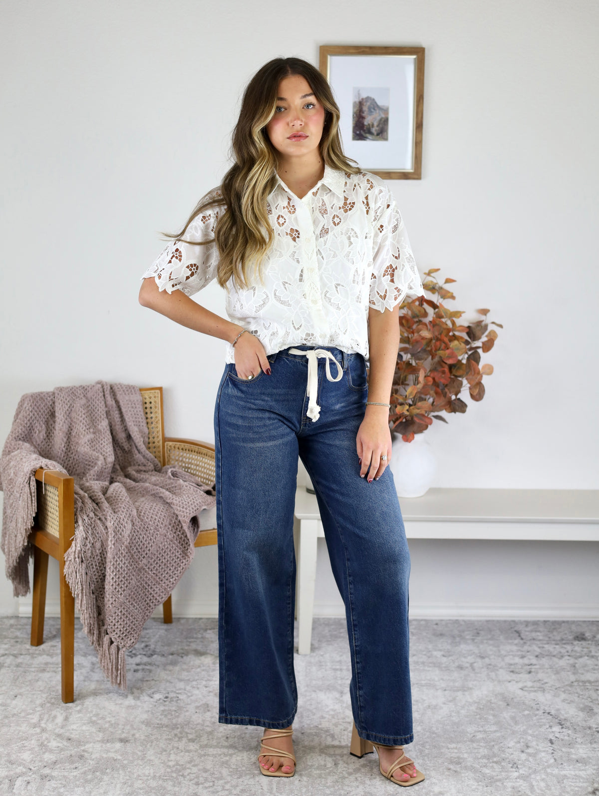 Ross Drawstring Waist Jeans - Final Sale