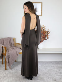 Shonda Scarf Back Sweater Maxi Dress