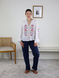 Rita Vintage Embroidered Blouse