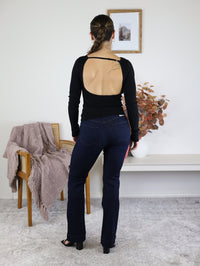 Clara Knit L/S Scoop Back Top - Final Sale