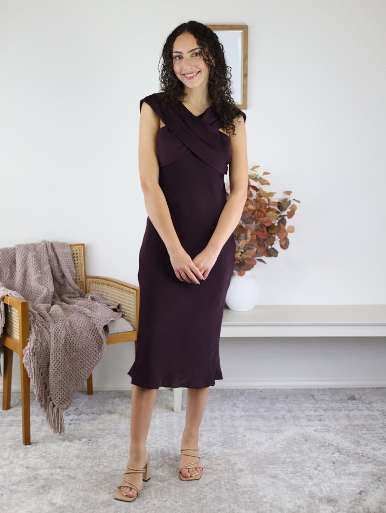 Bobbi Drape Back Midi Dress