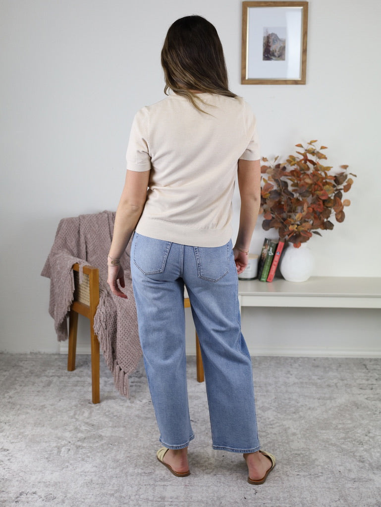 Z Supply - Luna High Rise Crop Bowed Denim