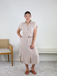 Whitney Striped Midi Dress
