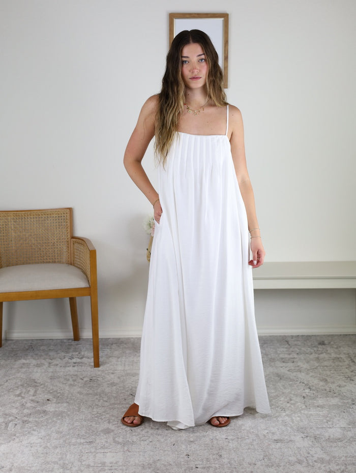 Pencie Pleated Maxi Dress