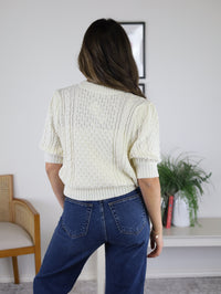 Puffy Cable Knit Sweater