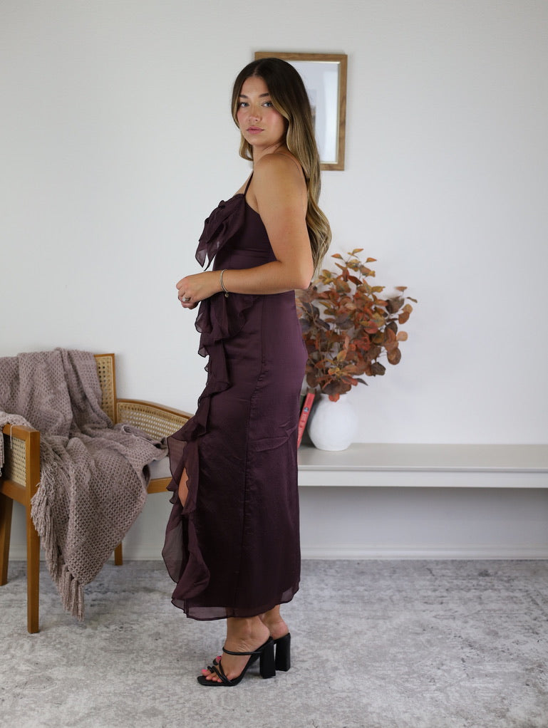 Quin  Ruffle Midi Dress