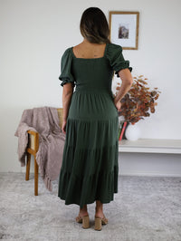 Fame Smocked Midi Dress