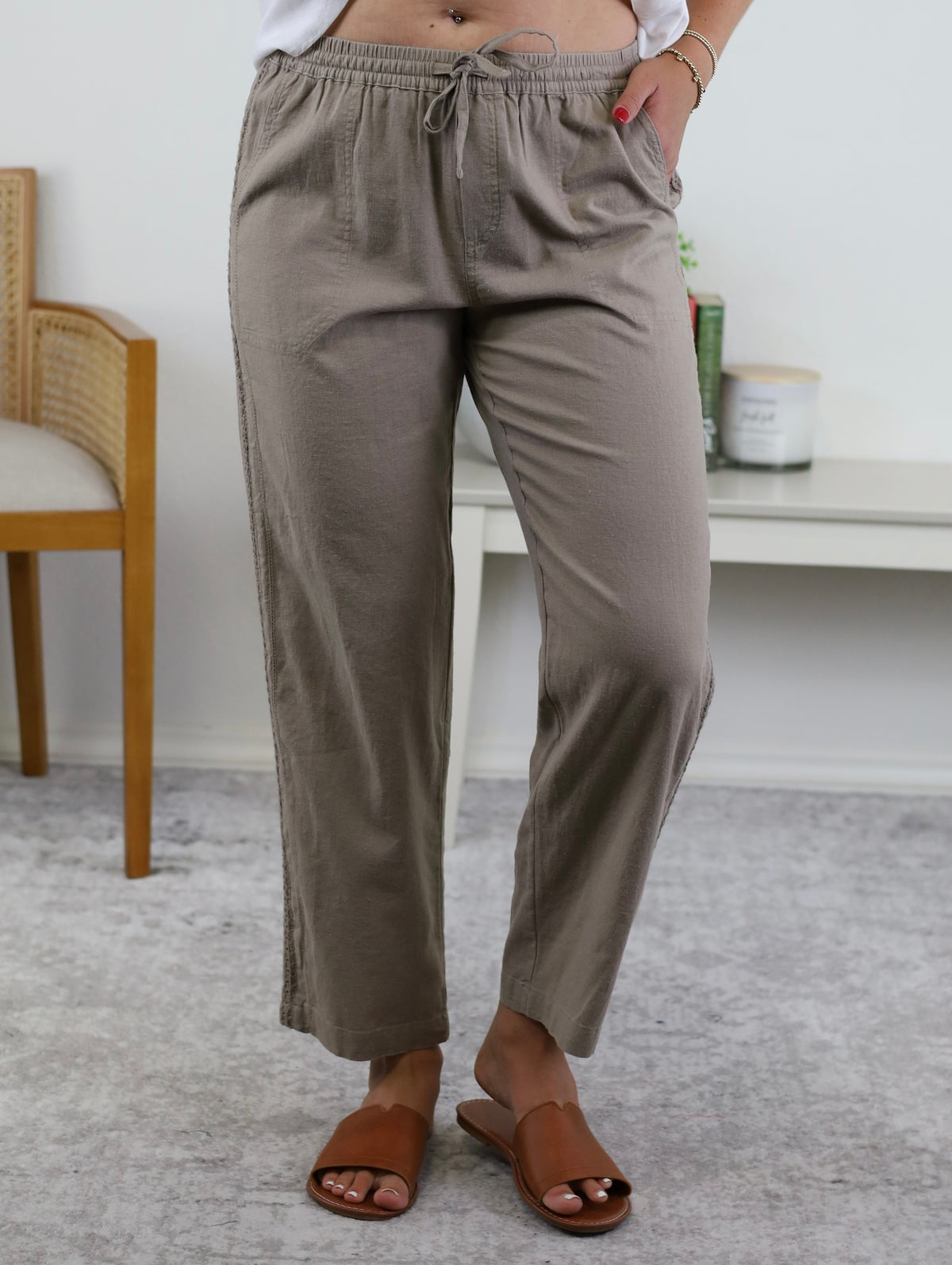 Sadie Crochet Detail Side Pant