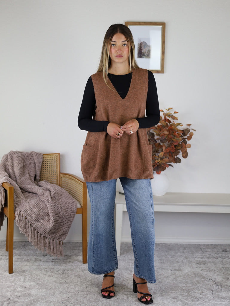 Stagecoach Oversized Sweater Vest - Final Sale
