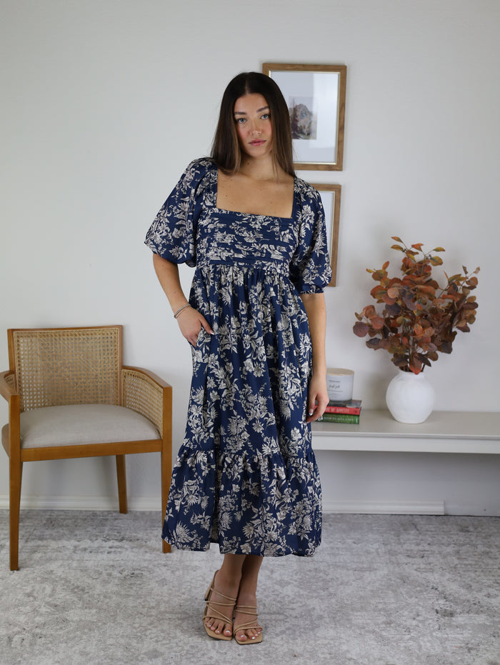 Clarita Floral Midi Dress