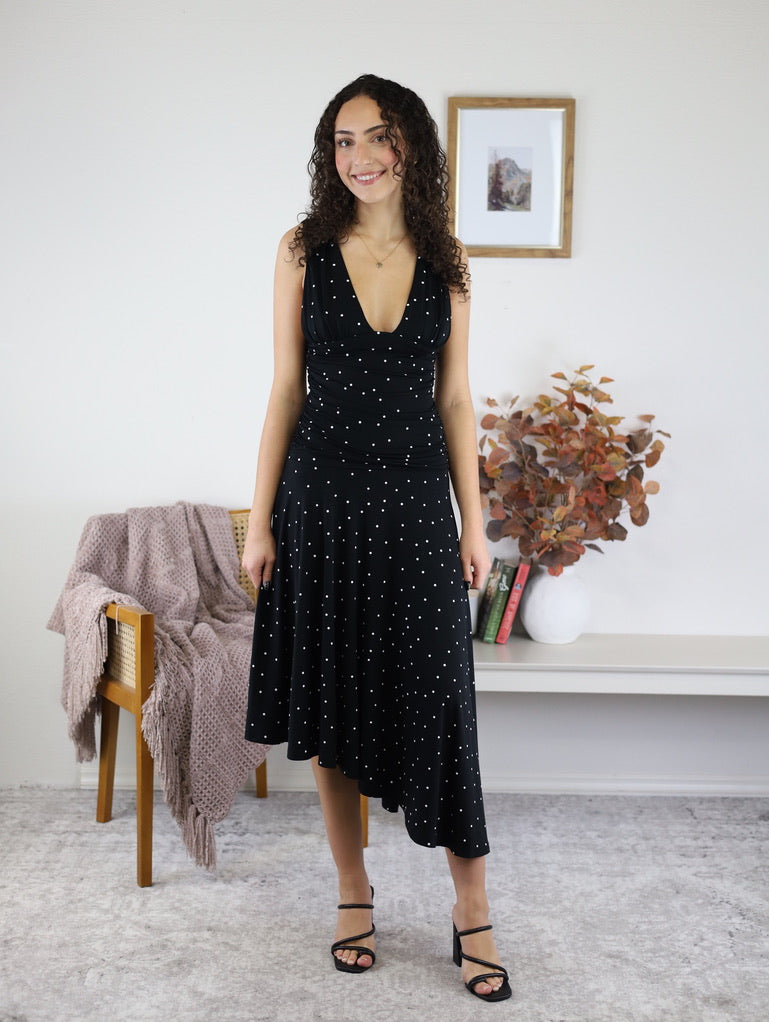 Liza Polka Dot Midi Dress