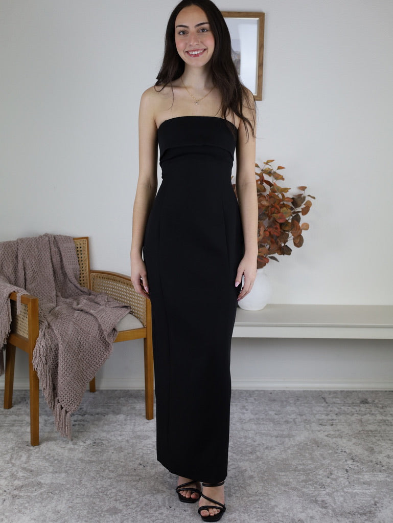 Tippi Fold Over Pencil Maxi Dress