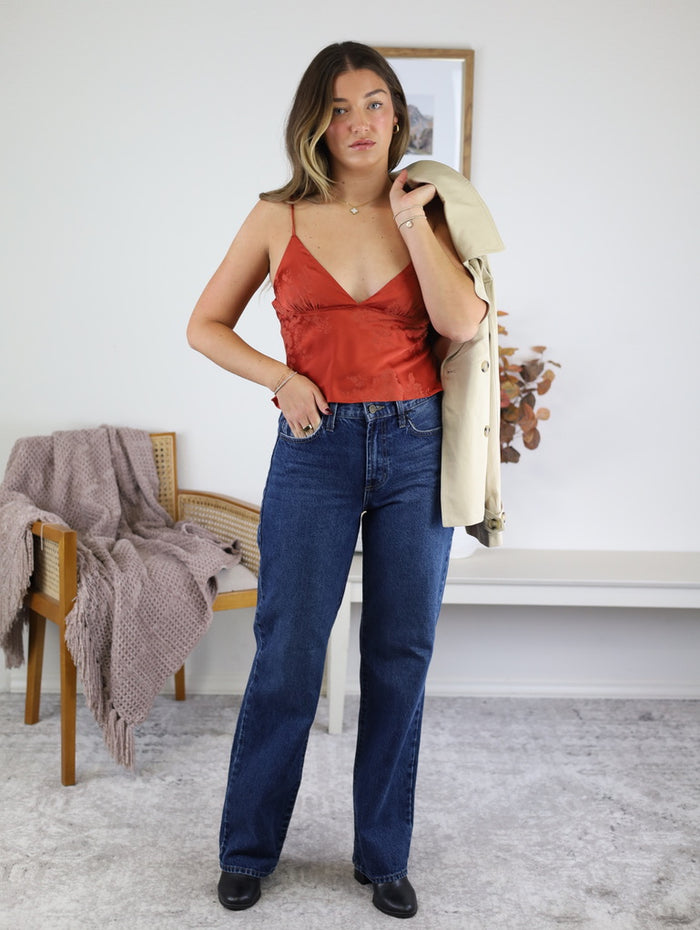 Polly Jacquard Satin Cami Top