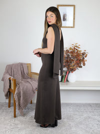 Shonda Scarf Back Sweater Maxi Dress