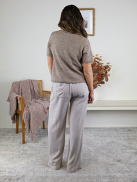 Stevie Linen Blend Wide Leg Pant